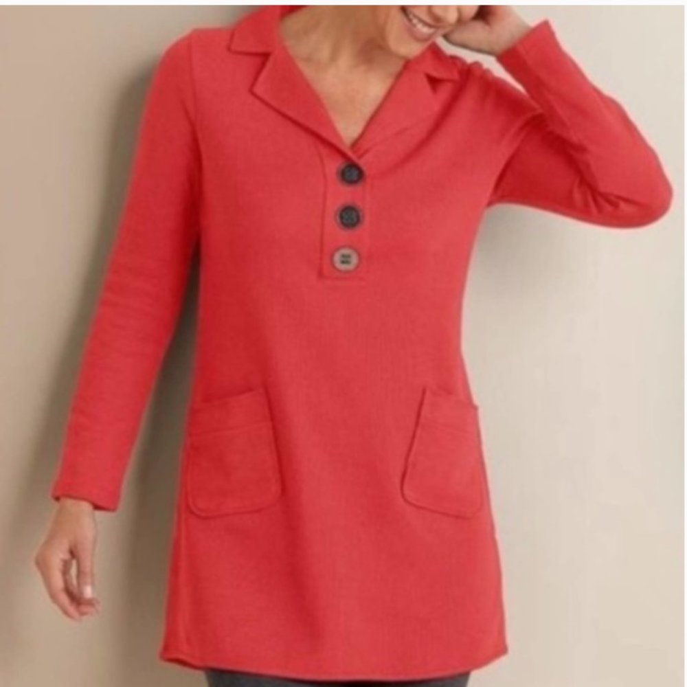 Soft Surroundings Take Two Waffle Knit Tunic Small
